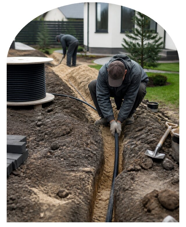 Прокладка кабеля на участке в Магадане по цене 6645 р. | Метпроект-Мгд